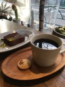 Chocolate cake & coffee at cotito