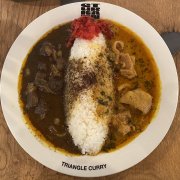 Beef & chicken tikka masala curries at Triangle Curry, Shibuya