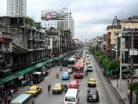 Chit Lom street seen from pedestrian bridge