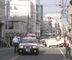 Fallen car