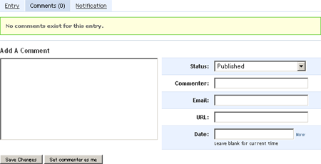 Movable Type AddComment plugin