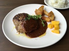 Hamburger steak at Augustus Gastropub, Shibuya